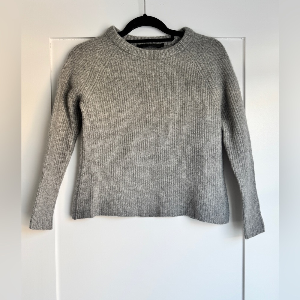 Jenni Kayne Womens Cashmere Fisherman Sweater Heather Grey Size Medium - Large - Picture 4 of 9